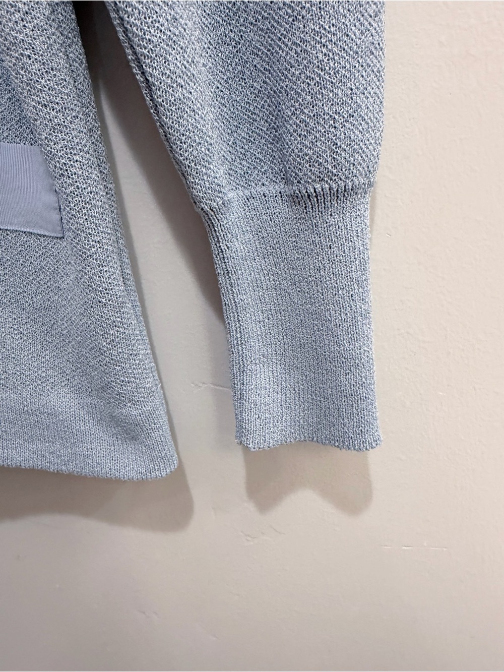 Vintage 70s Castleberry Knit Henly Tunic Top Light Blue Gold Buttons Size M / L - Picture 7 of 14